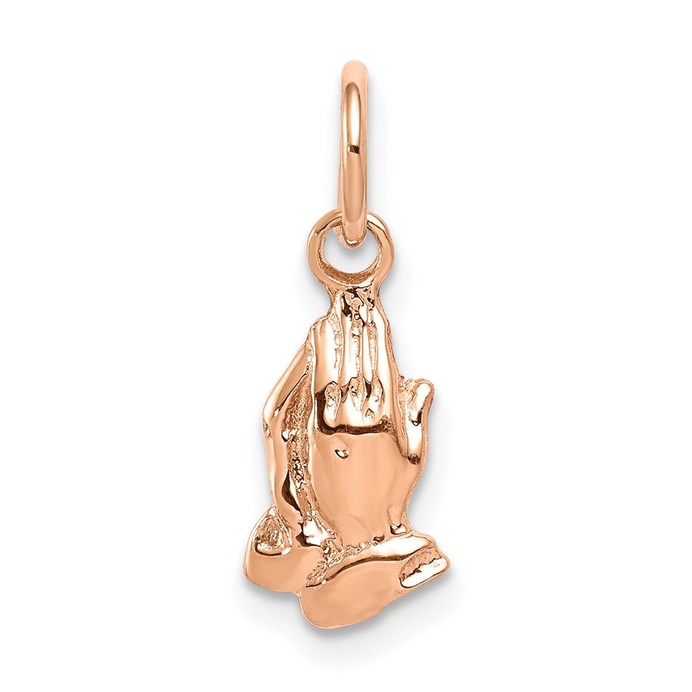 Million Charms 14K Rose Gold Themed Praying Hands Charm