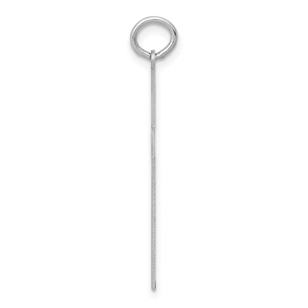 Million Charms 14K White Gold Themed Laser Designed Relgious Cross Pendant