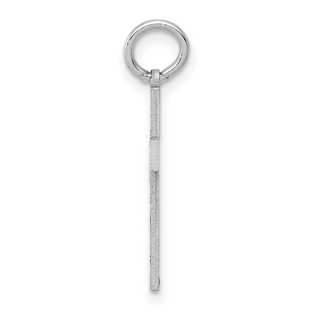 Million Charms 14K White Gold Themed Laser Designed Relgious Cross Charm
