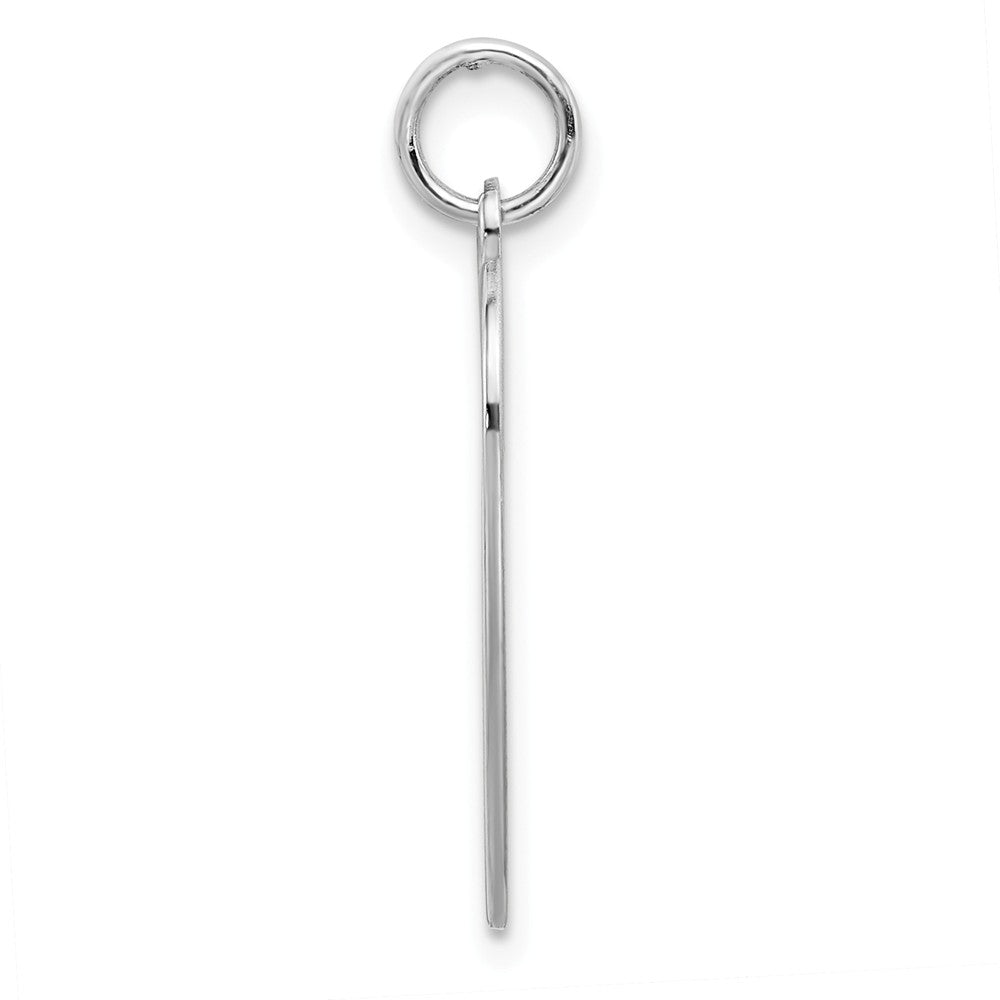 Million Charms 925 Sterling Silver Rhodium-plated Engraveable Enameled Small Heart Medical Pendant