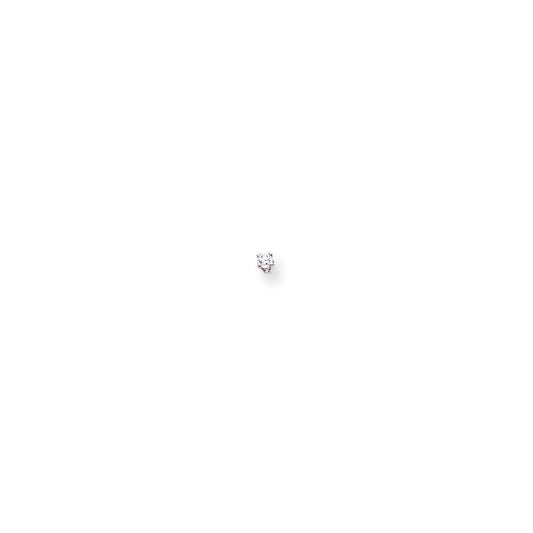Million Charms 14k White Gold AA Quality Complete Diamond Stud Earring, 2mm x 2mm