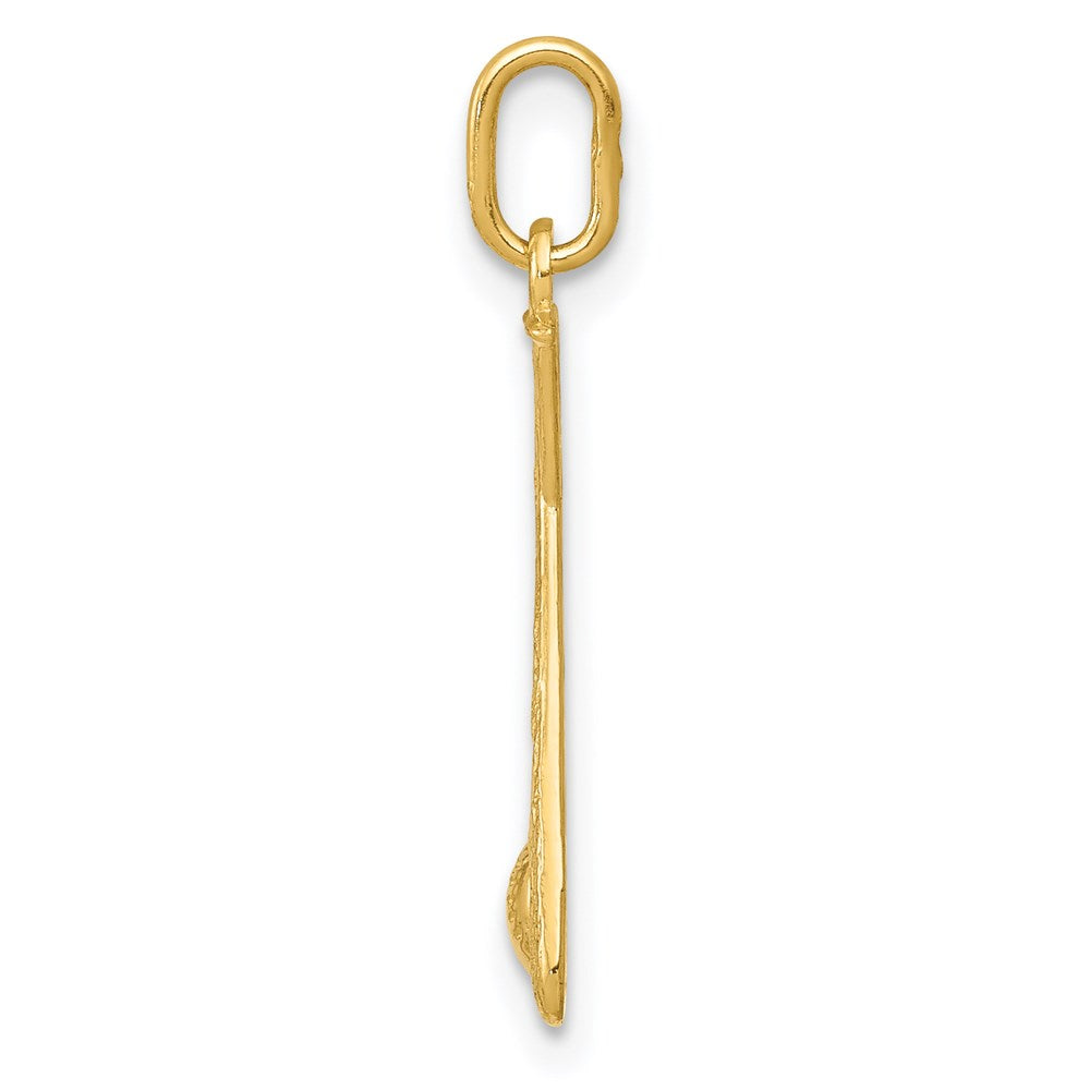 Million Charms 14K Yellow Gold Themed Sports Baseball Bats & Ball Pendant