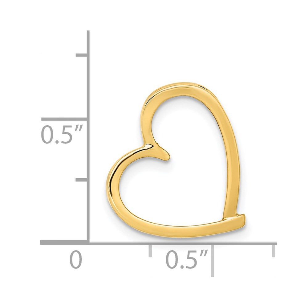 Million Charms 14K Yellow Gold Themed Chain Slide Heart