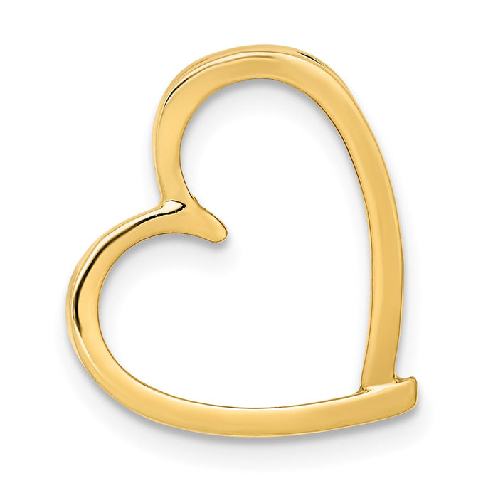 Million Charms 14K Yellow Gold Themed Chain Slide Heart