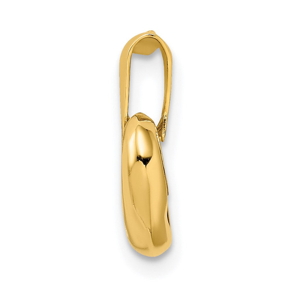 Million Charms 14K Yellow Gold Themed (Cubic Zirconia) CZ Heart Pendant