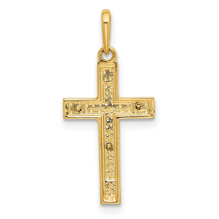 Million Charms 14K Two-Tone Relgious Crucifix Pendant