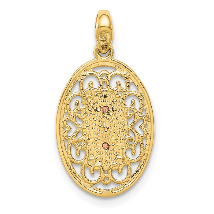 Million Charms 14K Two-Tone Relgious Our Lady Of Guadalupe Pendant