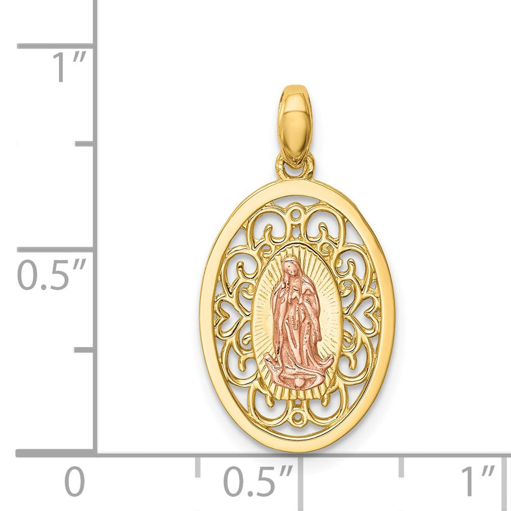 Million Charms 14K Two-Tone Relgious Our Lady Of Guadalupe Pendant