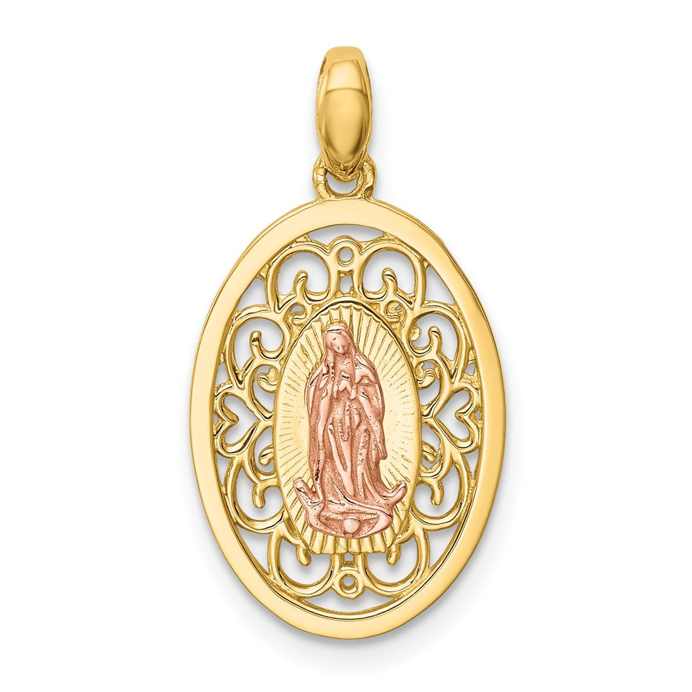 Million Charms 14K Two-Tone Relgious Our Lady Of Guadalupe Pendant
