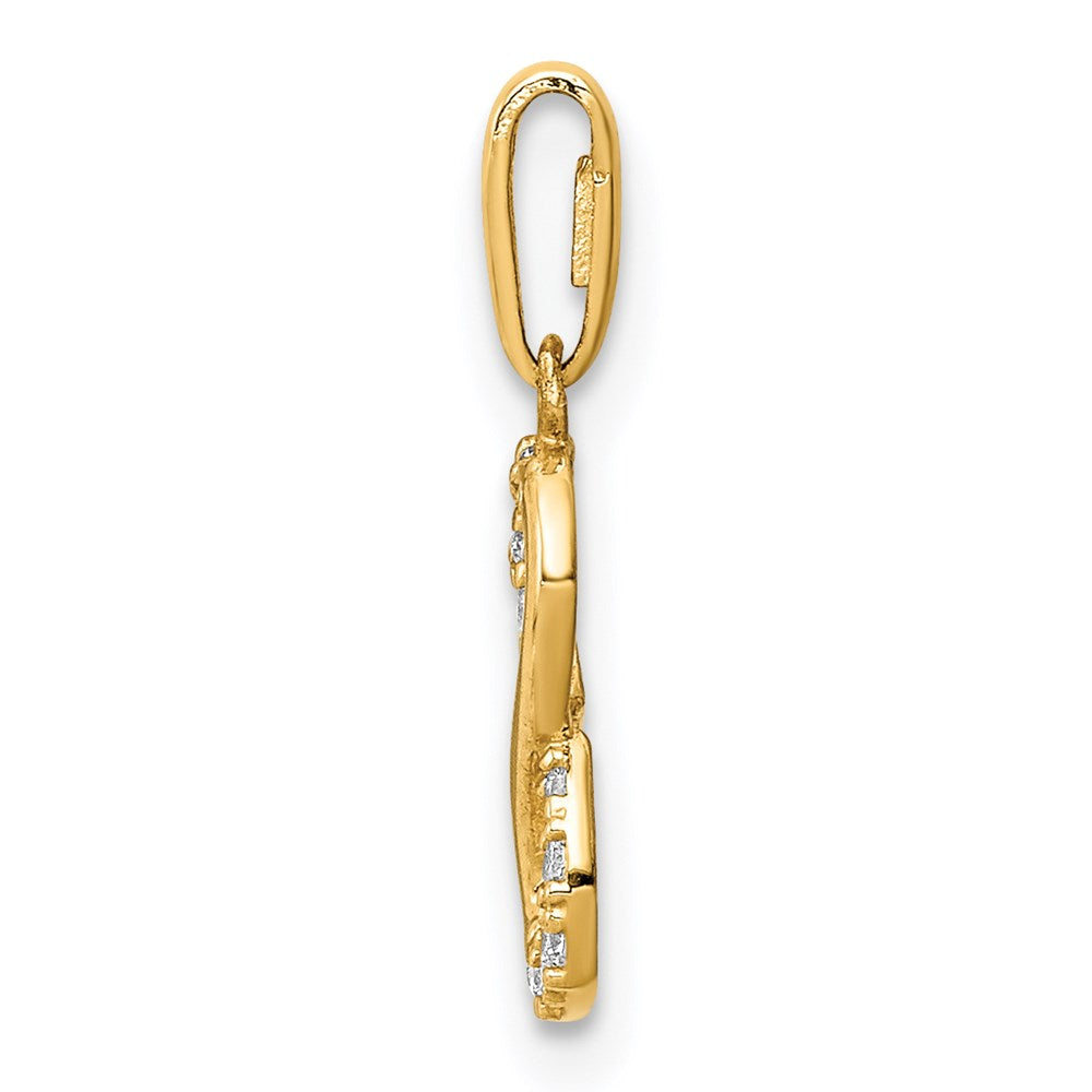 Million Charms 14K Yellow Gold Themed (Cubic Zirconia) CZ Infinity Symbol Pendant