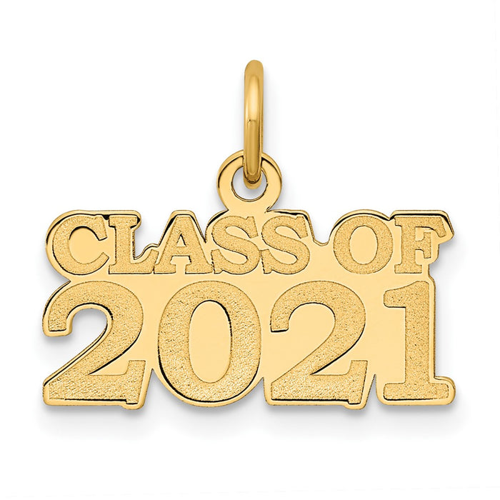 Million Charms 14k CLASS OF 2021 Graduation Necklace Charm Pendant