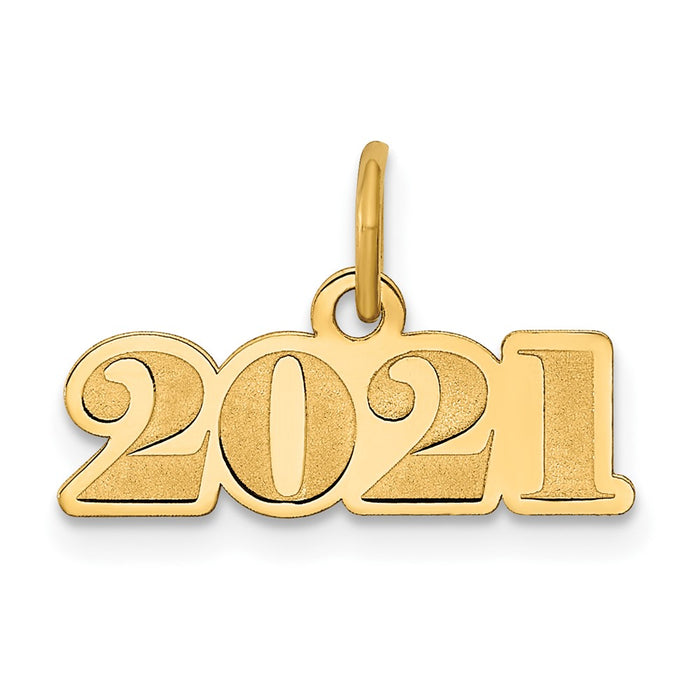 Million Charms 14k Horizontal 2021 Necklace Charm Pendant, Graduation, Birthday, Anniversary
