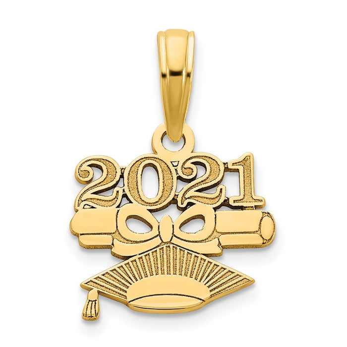Million Charms 14K 2021-DIPLOMA and GRADUATION CAP Necklace Charm Pendant