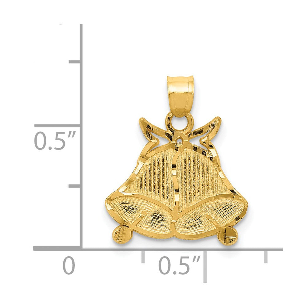 Million Charms 14K Yellow Gold Themed Bells Pendant