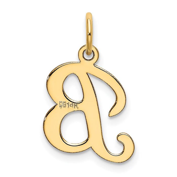 Million Charms 14K Yellow Gold Themed Alphabet Letter Initial B Charm