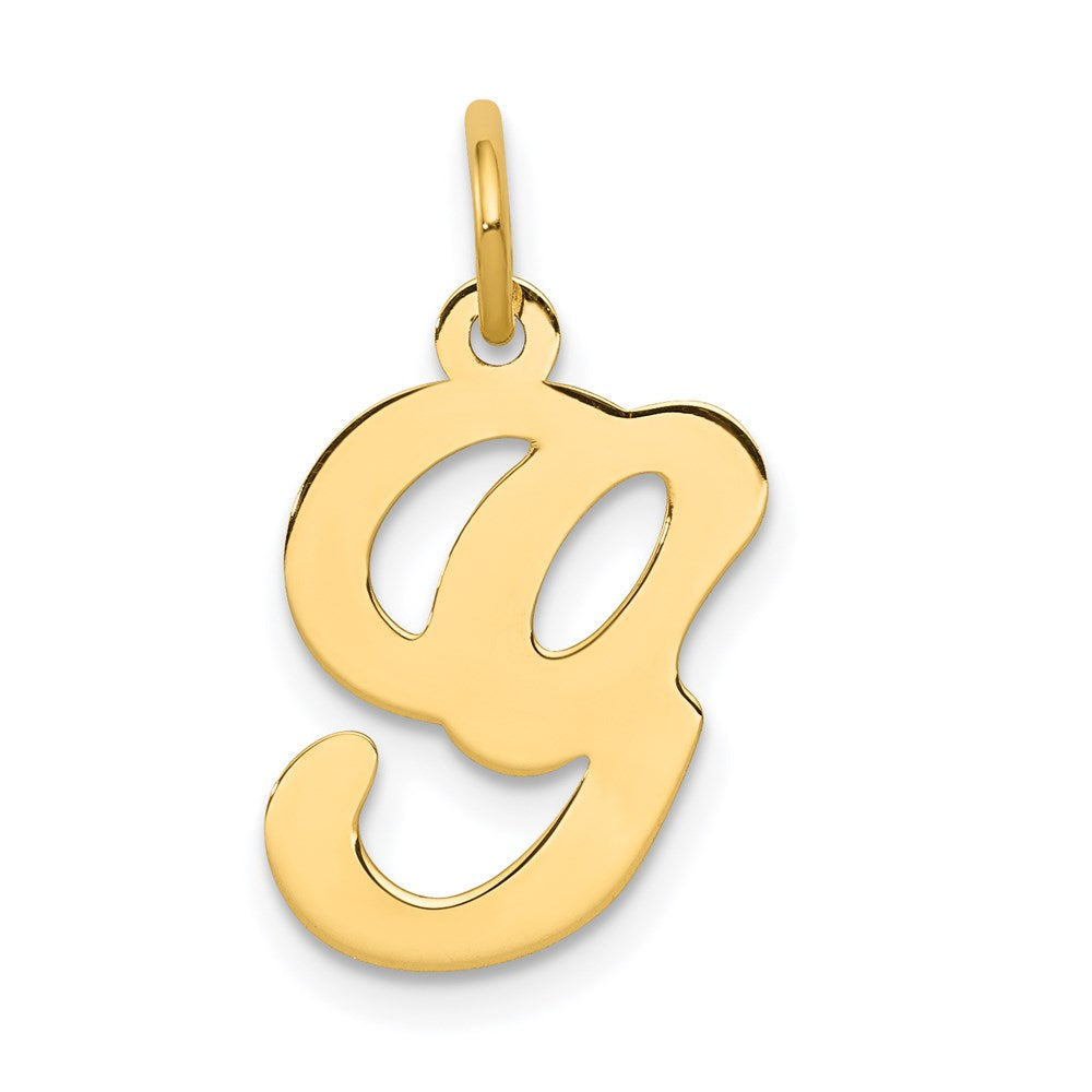 Million Charms 14K Yellow Gold Themed Alphabet Letter Initial G Charm