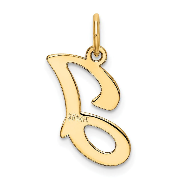 Million Charms 14K Yellow Gold Themed Alphabet Letter Initial J Charm