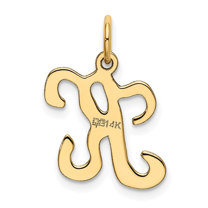 Million Charms 14K Yellow Gold Themed Alphabet Letter Initial K Charm