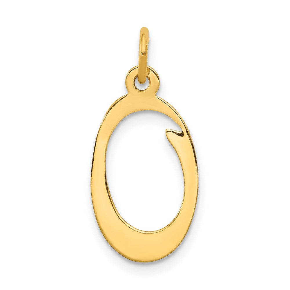 Million Charms 14K Yellow Gold Themed Alphabet Letter Initial O Charm