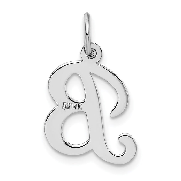 Million Charms 14K White Gold Themed Alphabet Letter Initial B Charm