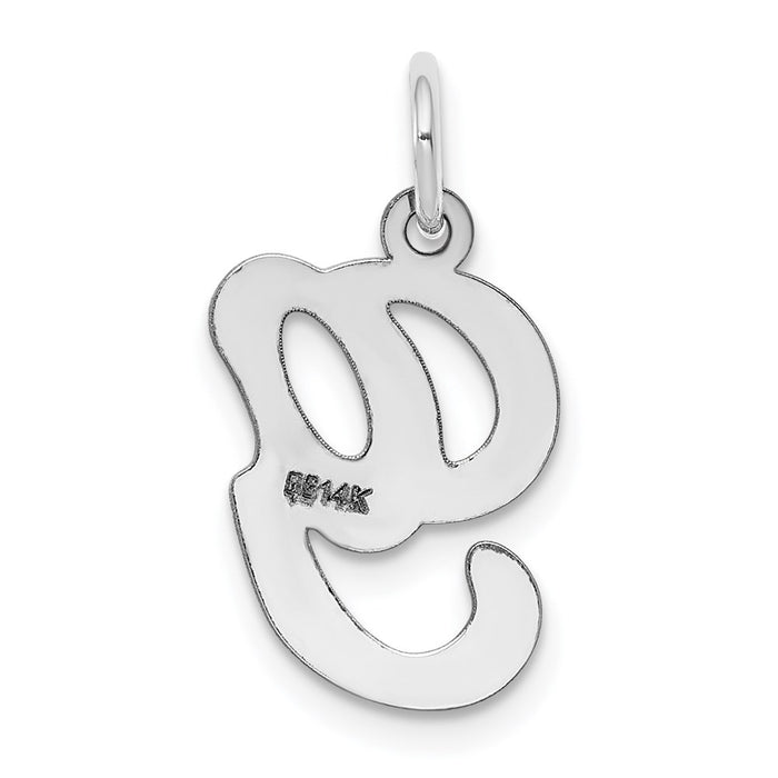 Million Charms 14K White Gold Themed Alphabet Letter Initial G Charm