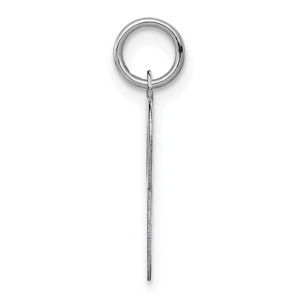 Million Charms 14K White Gold Themed Alphabet Letter Initial P Charm
