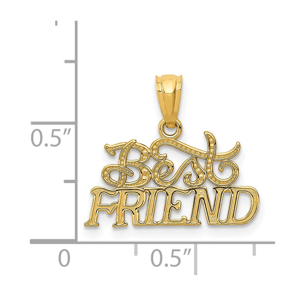 Million Charms 14K Yellow Gold Themed Best Friends Pendant