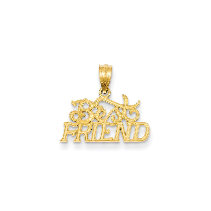Million Charms 14K Yellow Gold Themed Best Friends Pendant