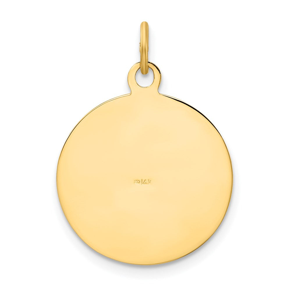 Million Charms 14K Yellow Gold Themed U.S. Army Insignia Disc Pendant