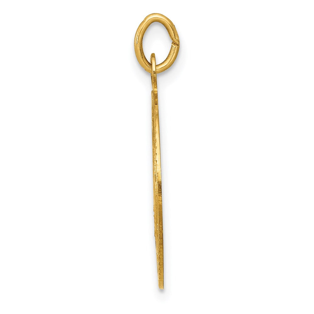 Million Charms 14K Yellow Gold Themed U.S. Navy Insignia Disc Pendant