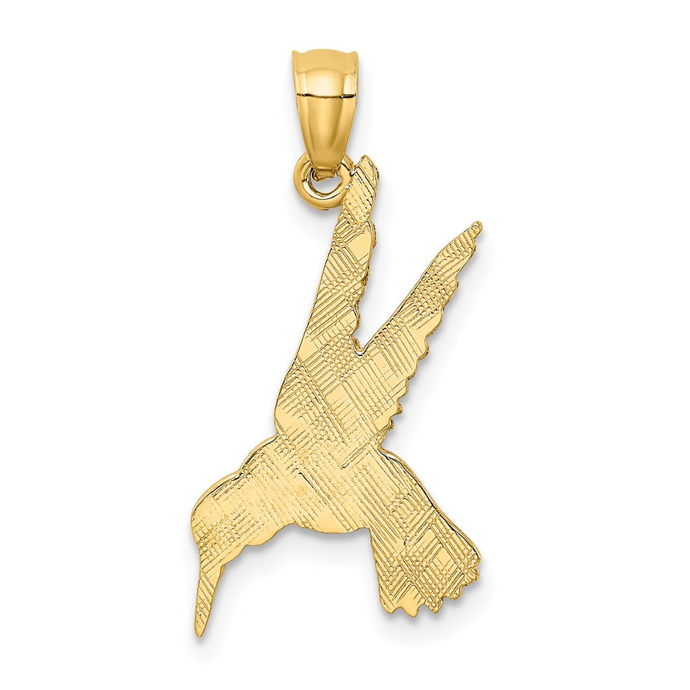 Million Charms 14K Yellow Gold Themed Hummingbird Pendant
