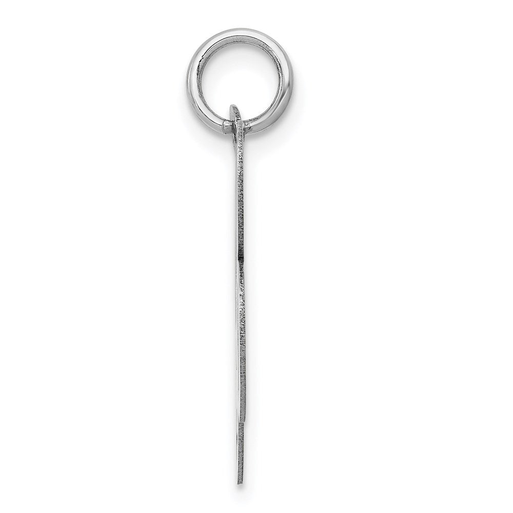 Million Charms 14K White Gold Themed Large Fancy Script Alphabet Letter Initial B Charm