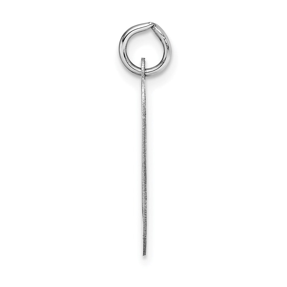 Million Charms 14K White Gold Themed Large Fancy Script Alphabet Letter Initial O Charm