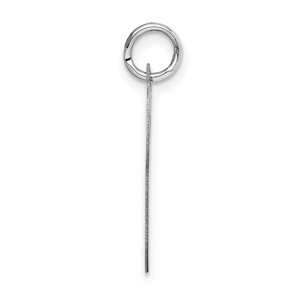 Million Charms 14K White Gold Themed Large Fancy Script Alphabet Letter Initial P Charm