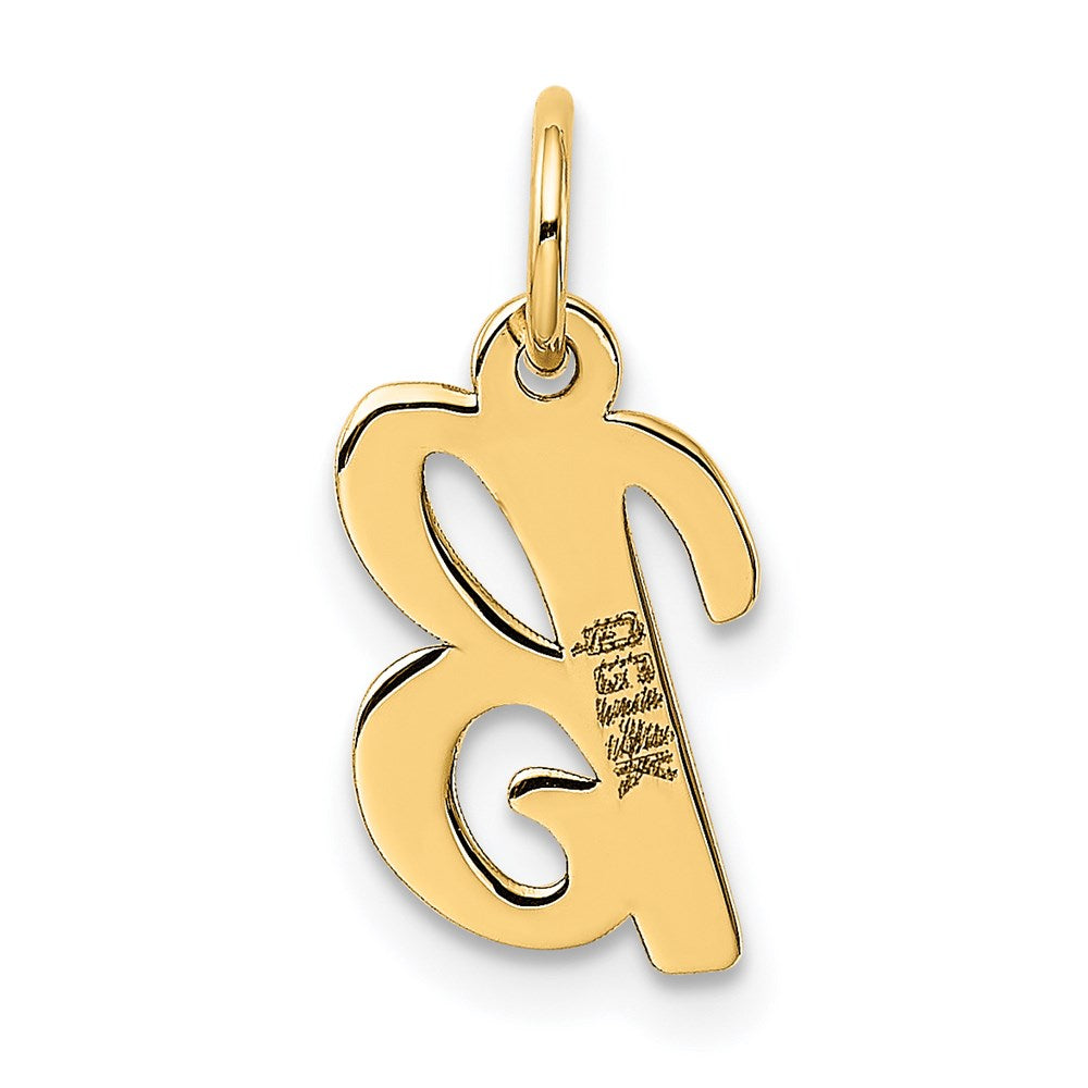 Million Charms 14K Yellow Gold Themed Small Script Alphabet Letter Initial B Charm