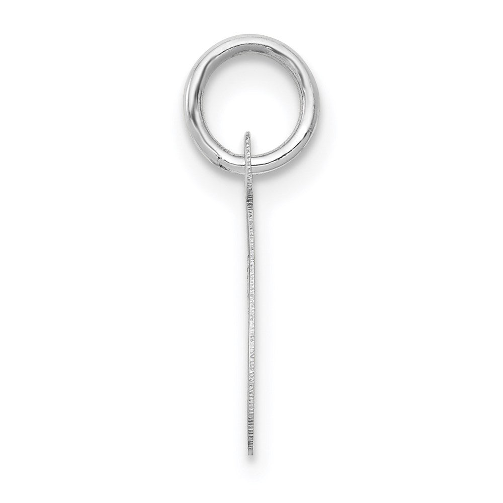 Million Charms 14K White Gold Themed Small Script Alphabet Letter Initial C Charm
