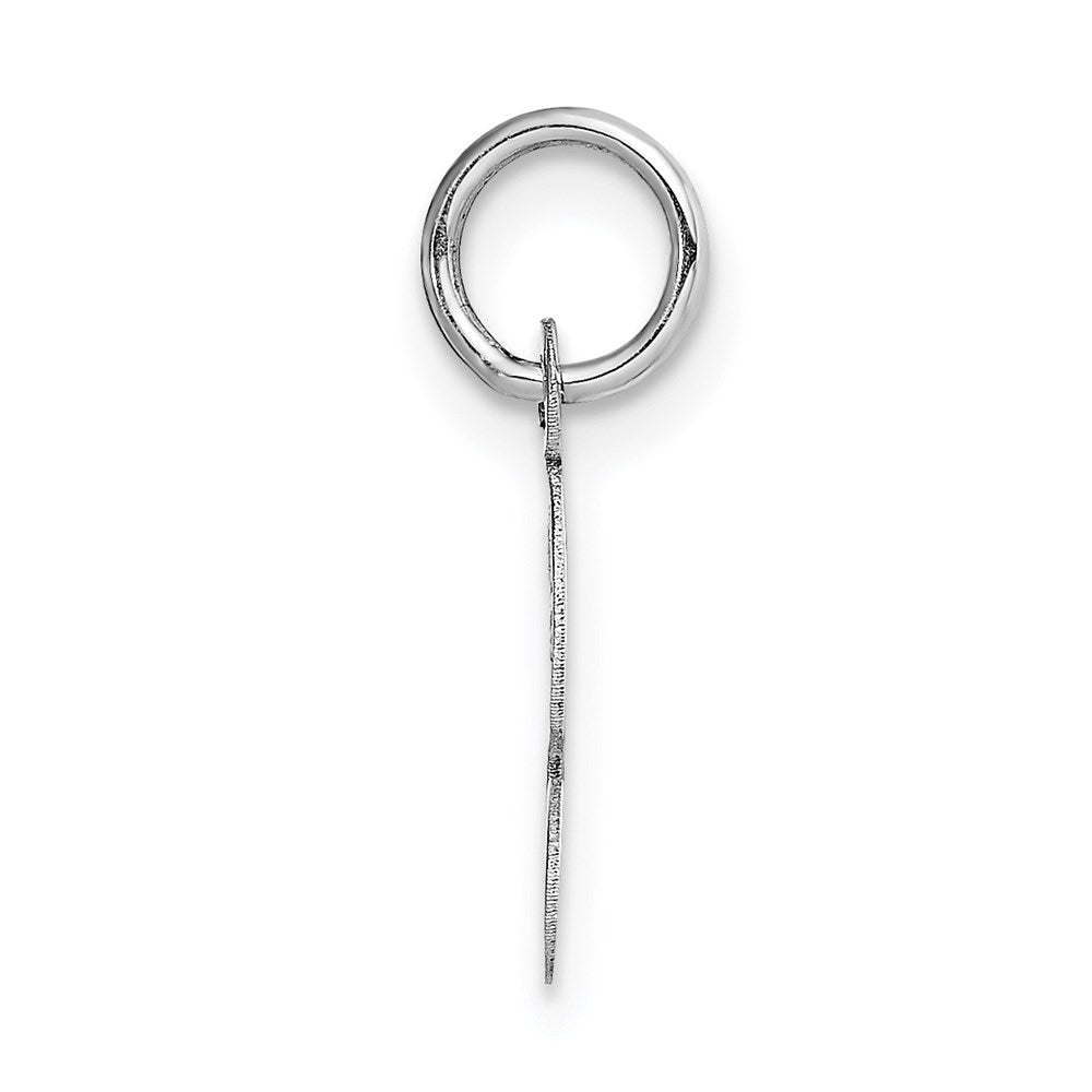 Million Charms 14K White Gold Themed Small Script Alphabet Letter Initial S Charm