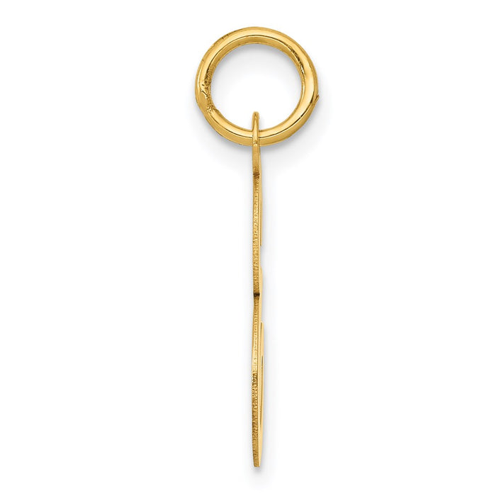 Million Charms 14K Yellow Gold Themed Medium Script Alphabet Letter Initial E Charm