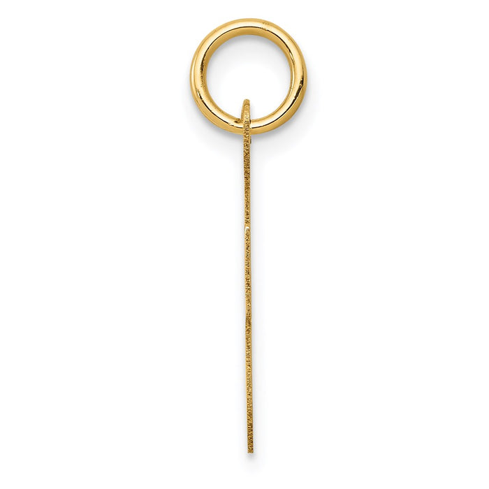 Million Charms 14K Yellow Gold Themed Medium Script Alphabet Letter Initial F Charm