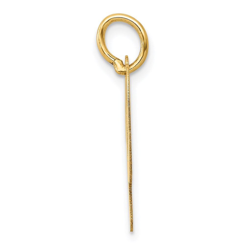 Million Charms 14K Yellow Gold Themed Medium Script Alphabet Letter Initial P Charm