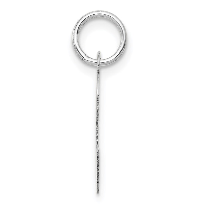 Million Charms 14K White Gold Themed Medium Script Alphabet Letter Initial C Charm