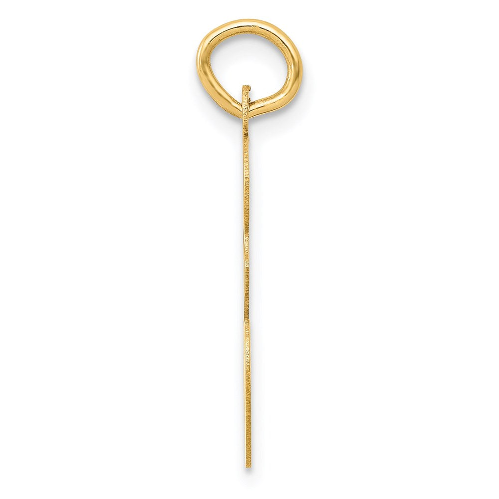Million Charms 14K Yellow Gold Themed Large Script Alphabet Letter Initial E Charm