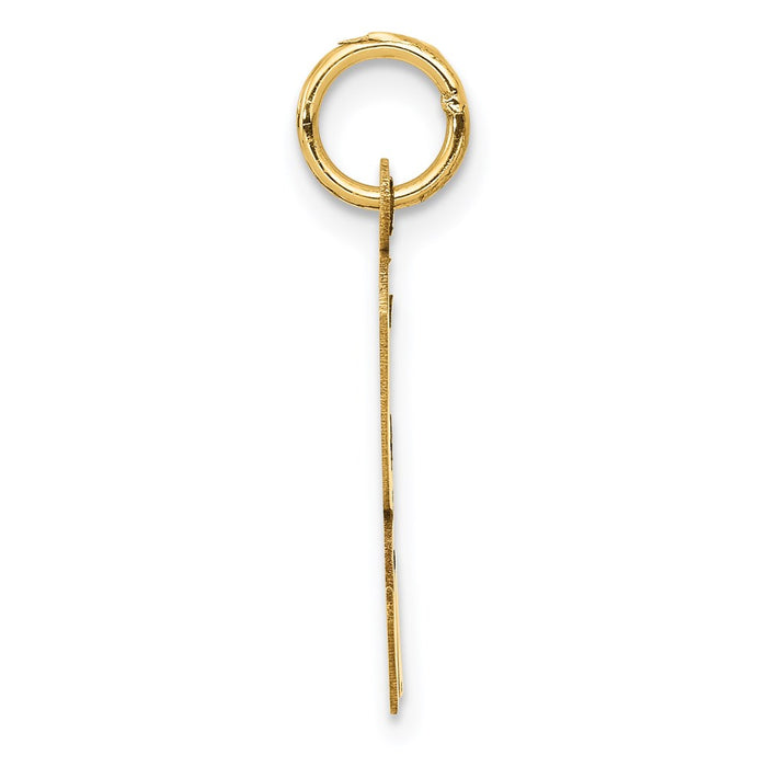 Million Charms 14K Yellow Gold Themed Large Script Alphabet Letter Initial K Charm