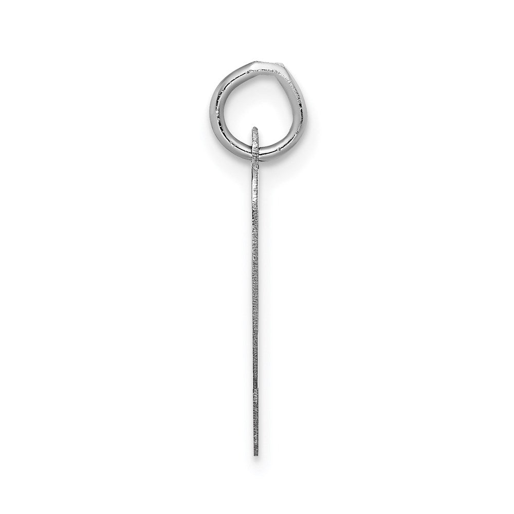Million Charms 14K White Gold Themed Large Script Alphabet Letter Initial P Charm