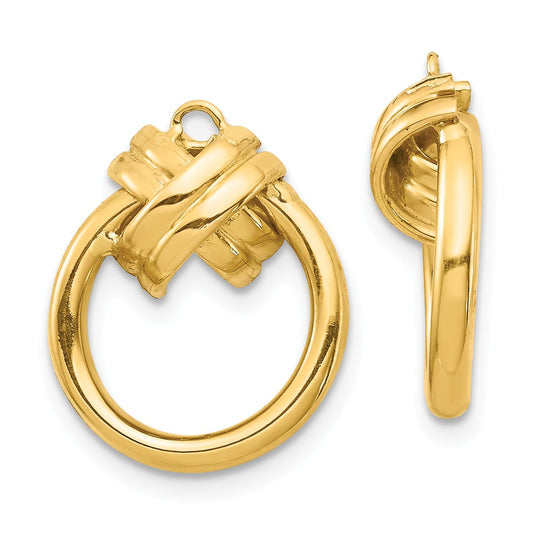 Million Charms 14k Yellow Gold Dangle Earring Jacket, 17.48mm x 13.72mm