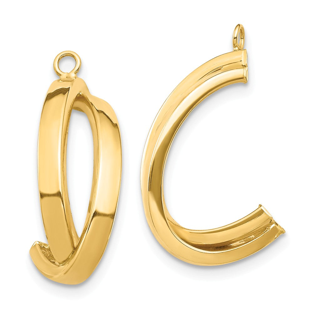 Million Charms 14k Yellow Gold Dangle Earring Jacket, 21.84mm x 7.37mm