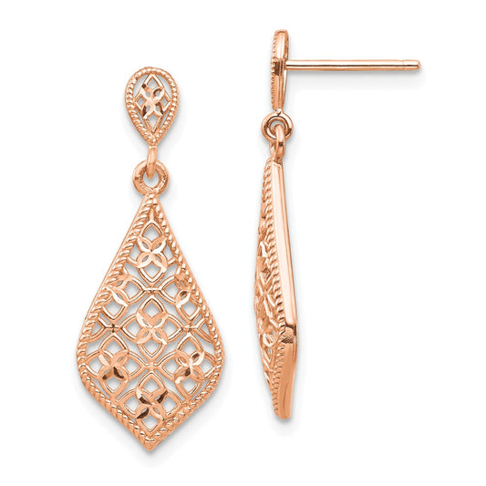 Million Charms 14K Rose Gold Dangle Earrings,