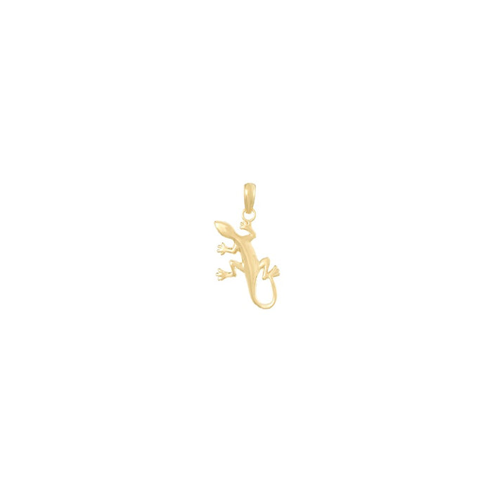 Million Charms 10K Yellow Gold Themed Gecko Pendant