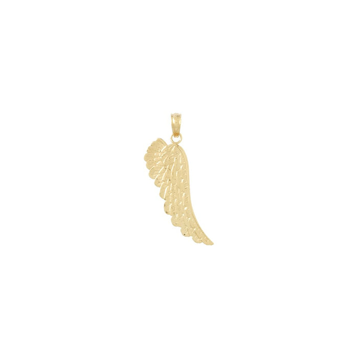 Million Charms 10K Yellow Gold Themed Angel Wing Pendant